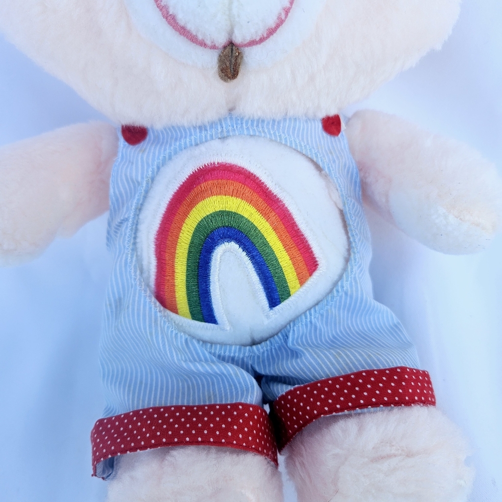 Kenner Care Bear Cheer Bear With Overalls Vintage 1983 Collectible Plush Doll - Picture 4 of 6